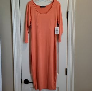 Coral Maxi Bodycon Dress Sz 0